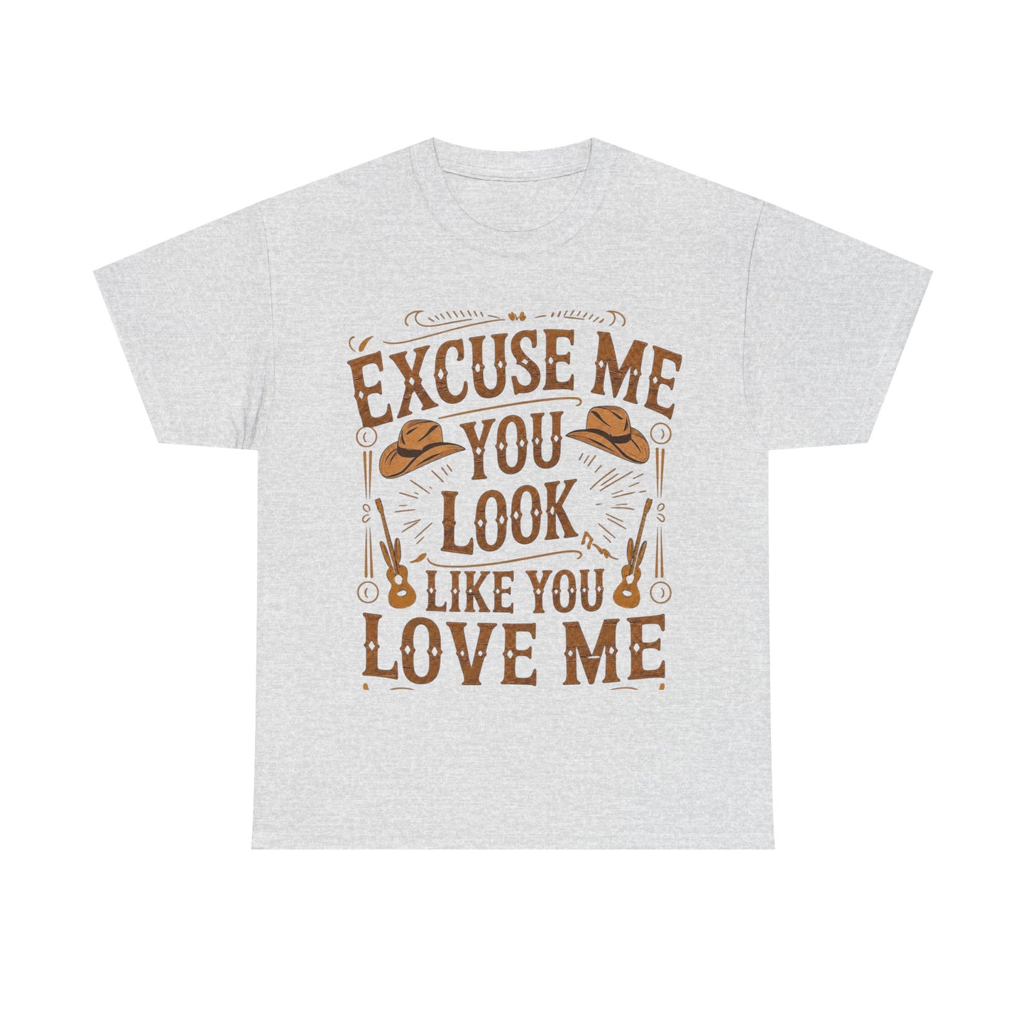 Excuse Me You Look Like You Love Me Graphic Tee in Ash - Front View