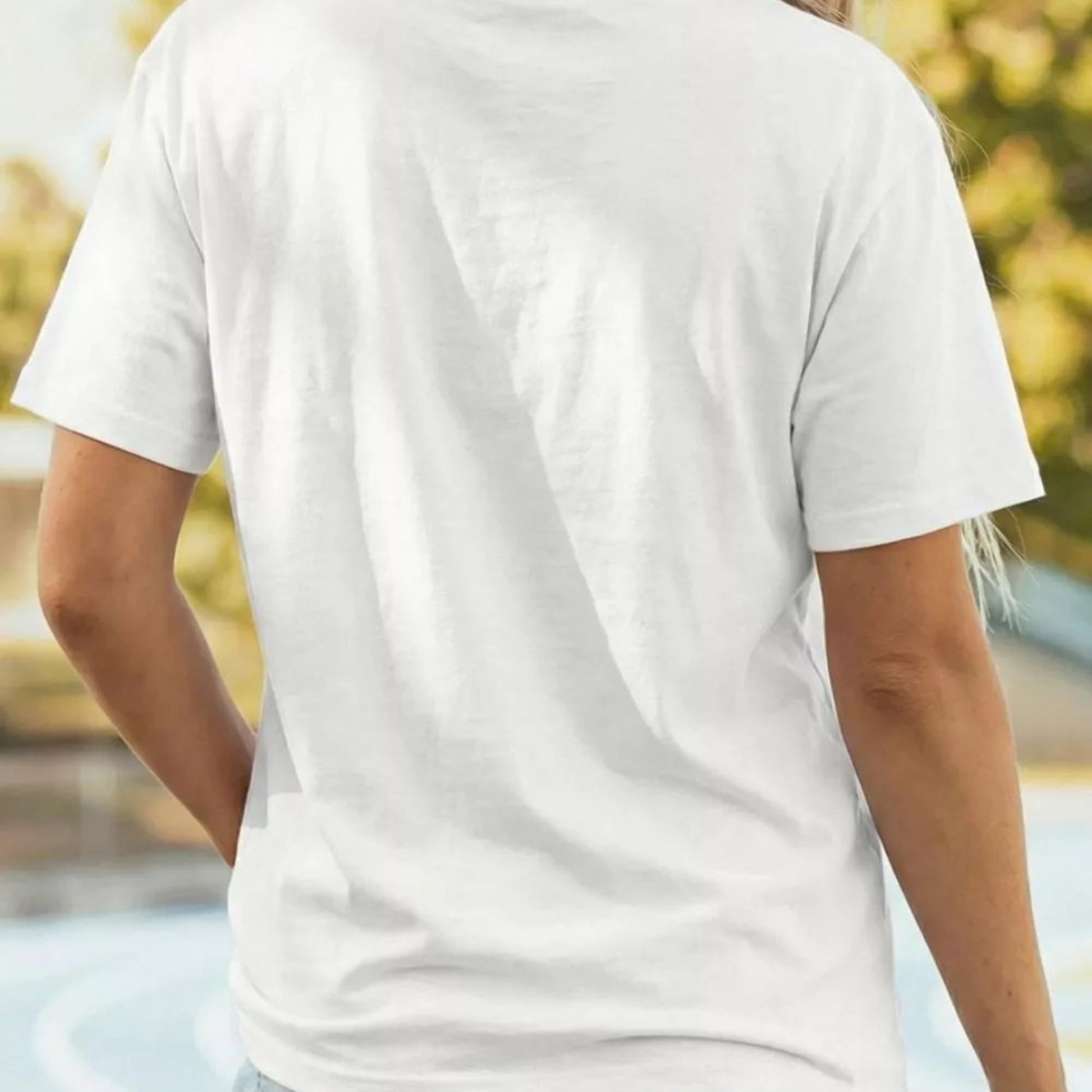 Fresh Cherries Graphic Oversized T-Shirt in White - Back View