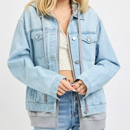 RISEN Oversized Hoodie Jacket in Light - Lifestyle View 1 