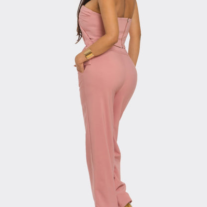 Sculpted Grace Two-Piece Set in Mauve - Back View 
