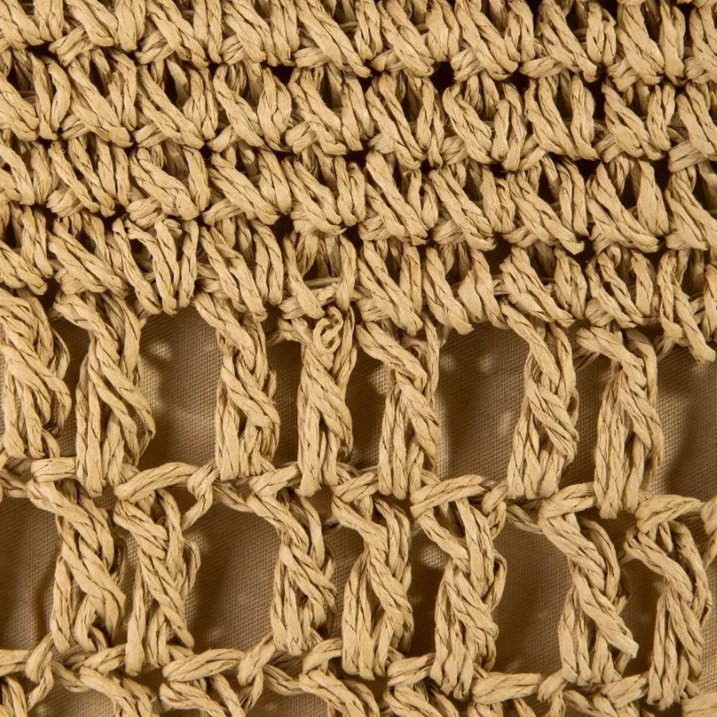 Close-up of ivory woven fabric texture