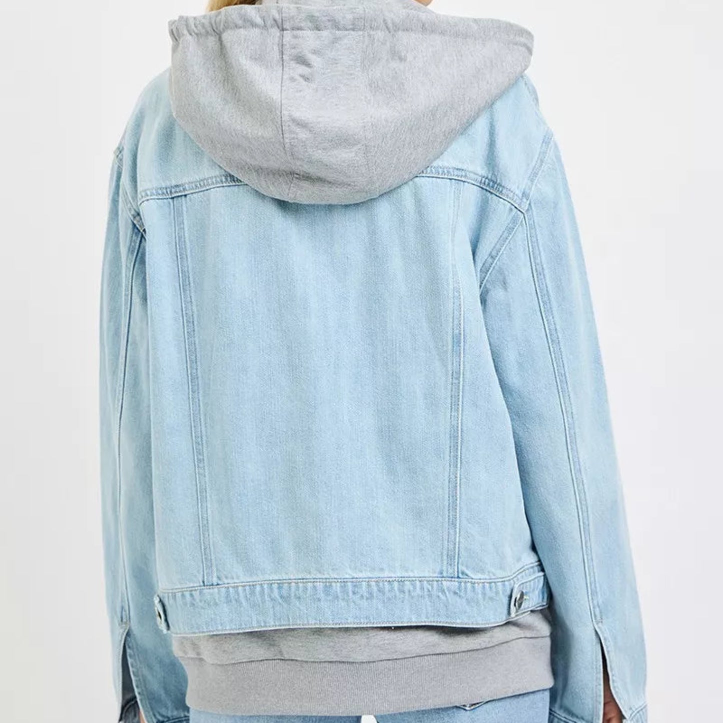 RISEN Oversized Hoodie Jacket in Light - Back View