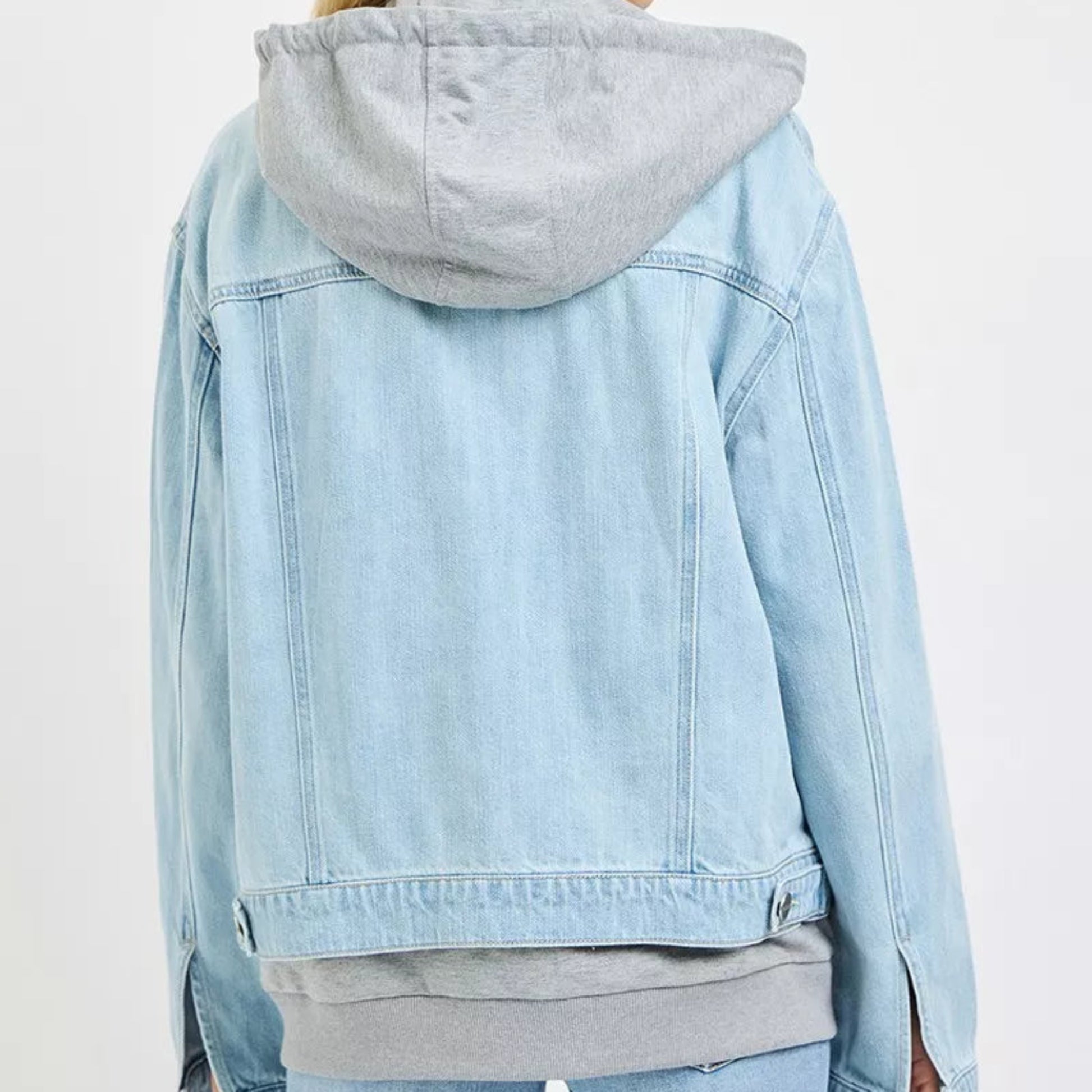 RISEN Oversized Hoodie Jacket in Light - Back View