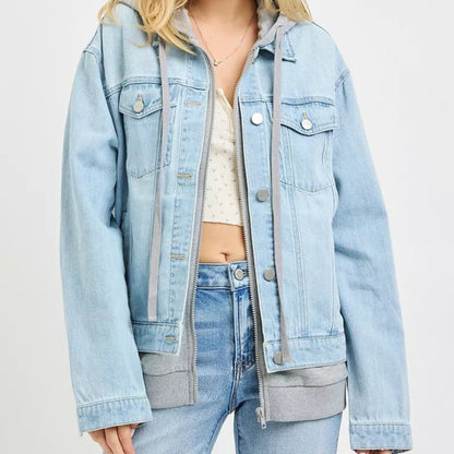 RISEN Oversized Hoodie Jacket in Light - Lifestyle View 2