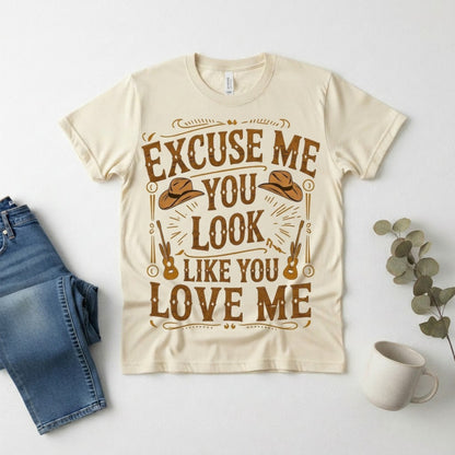 Excuse Me You Look Like You Love Me Graphic Tee - primary flat view